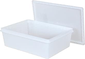 Fish Tubs/Food Storage Bins 25lb 11.5" x 15.5" x 5", Pack of 10 Deep Bases with Lids…