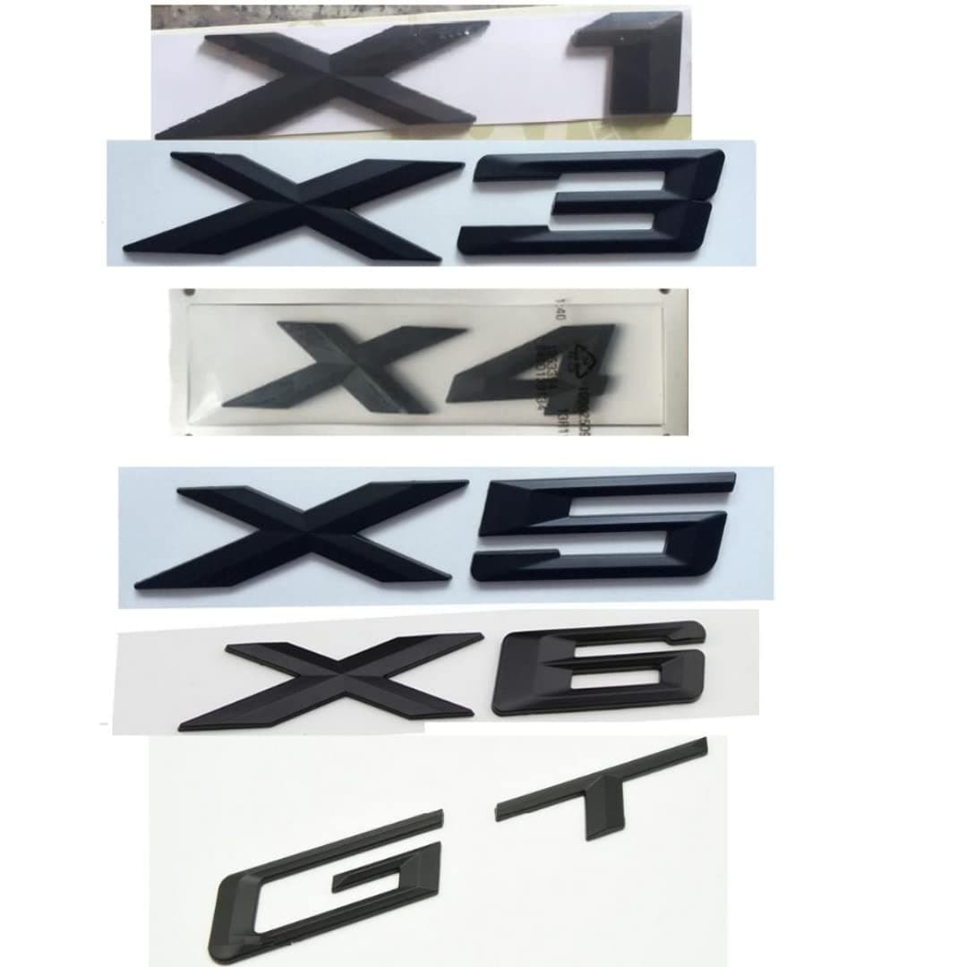 Matte Black ABS Number Letters Words Car Trunk Badges Emblems for BMW X1 X3 X4 X5 X6 GT (X6,Matte Black)