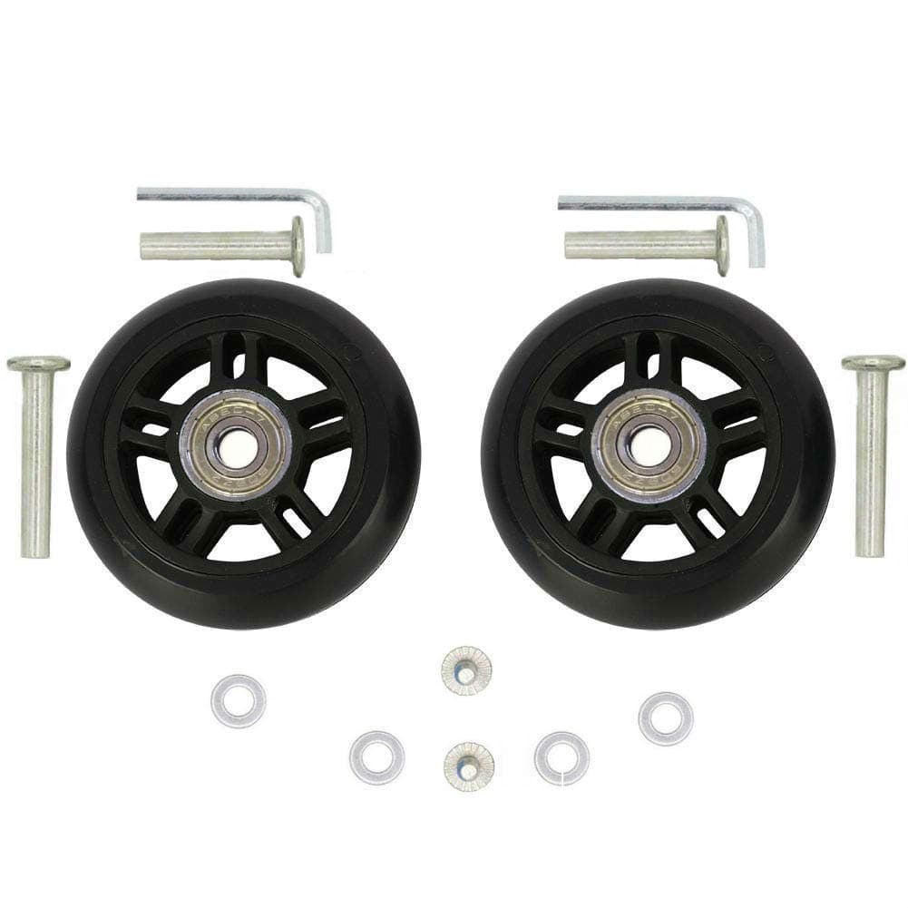 ORO 1 Pair Luggage Wheels Replacement 8024mm with 8mm(0.31") Bearings 35mm(1.37") 40mm(1.57") Axles Wrenchs Repair Set for Suitcae