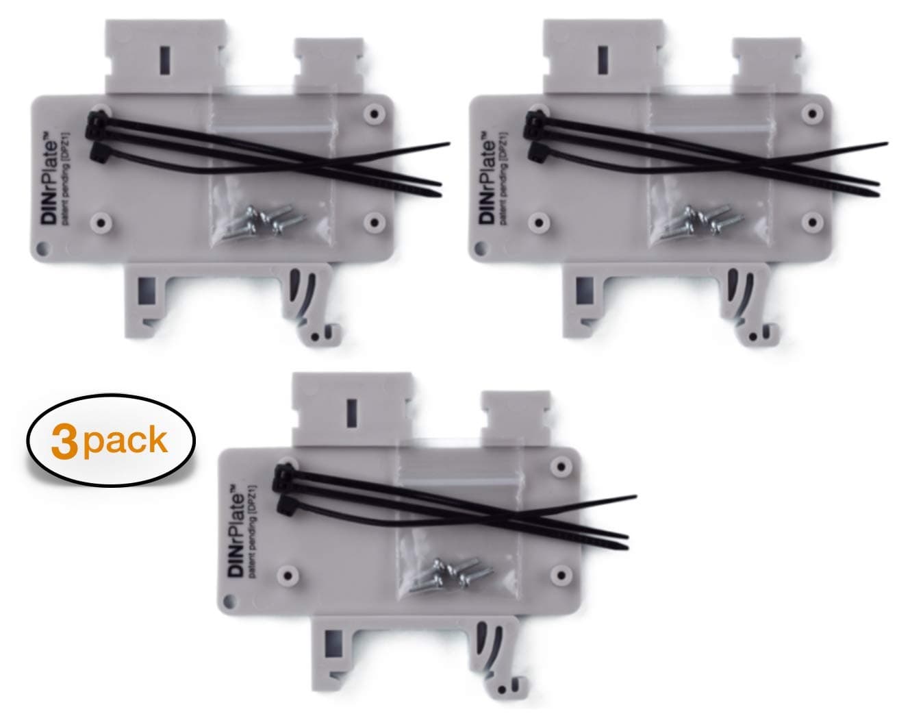 DIN Rail Mount for Raspberry Pi Zero (3 Pack)