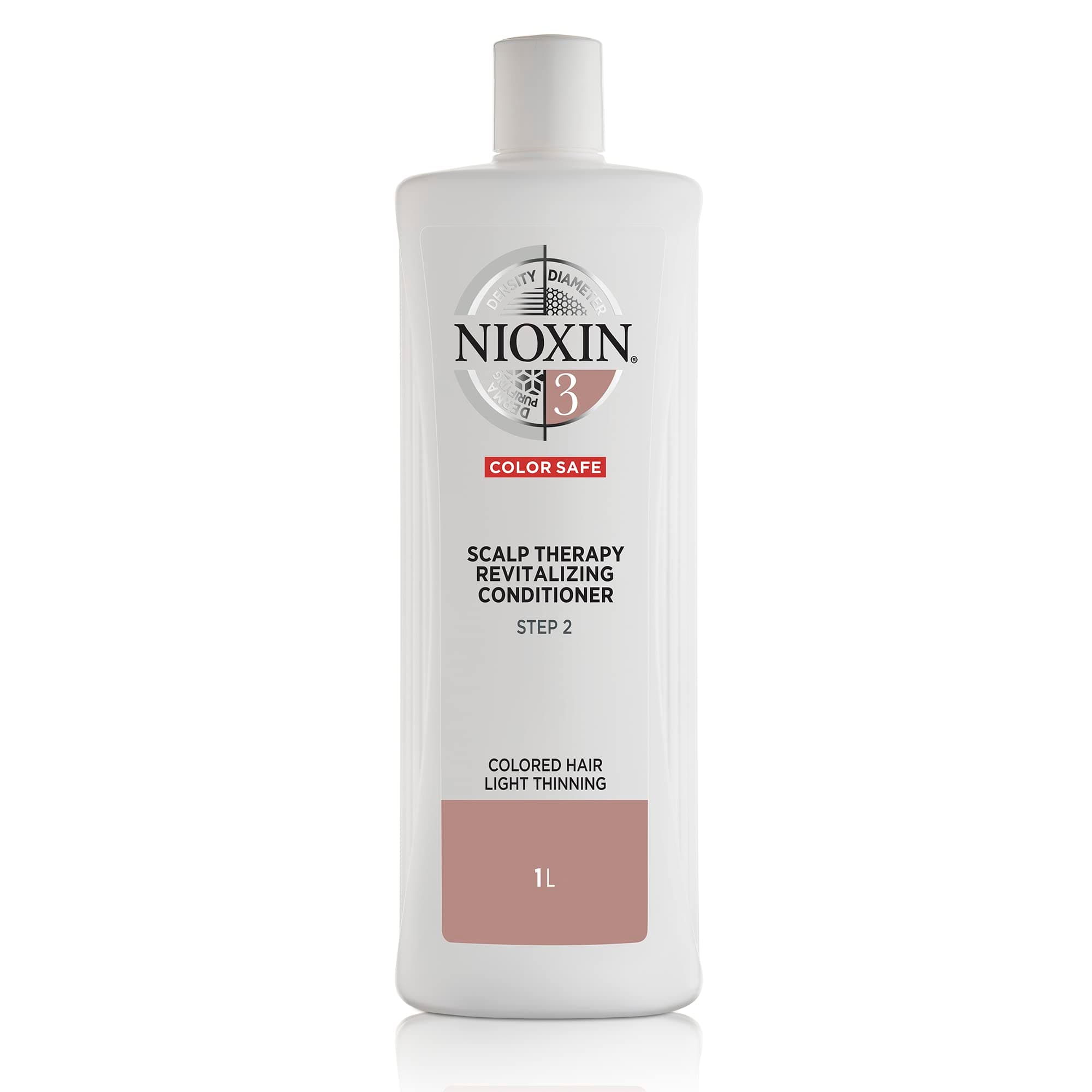Nioxin 3-Part System | System 3 | Coloured Hair with Light Thinning Hair Treatment | Scalp Therapy | Hair Thickening Treatment