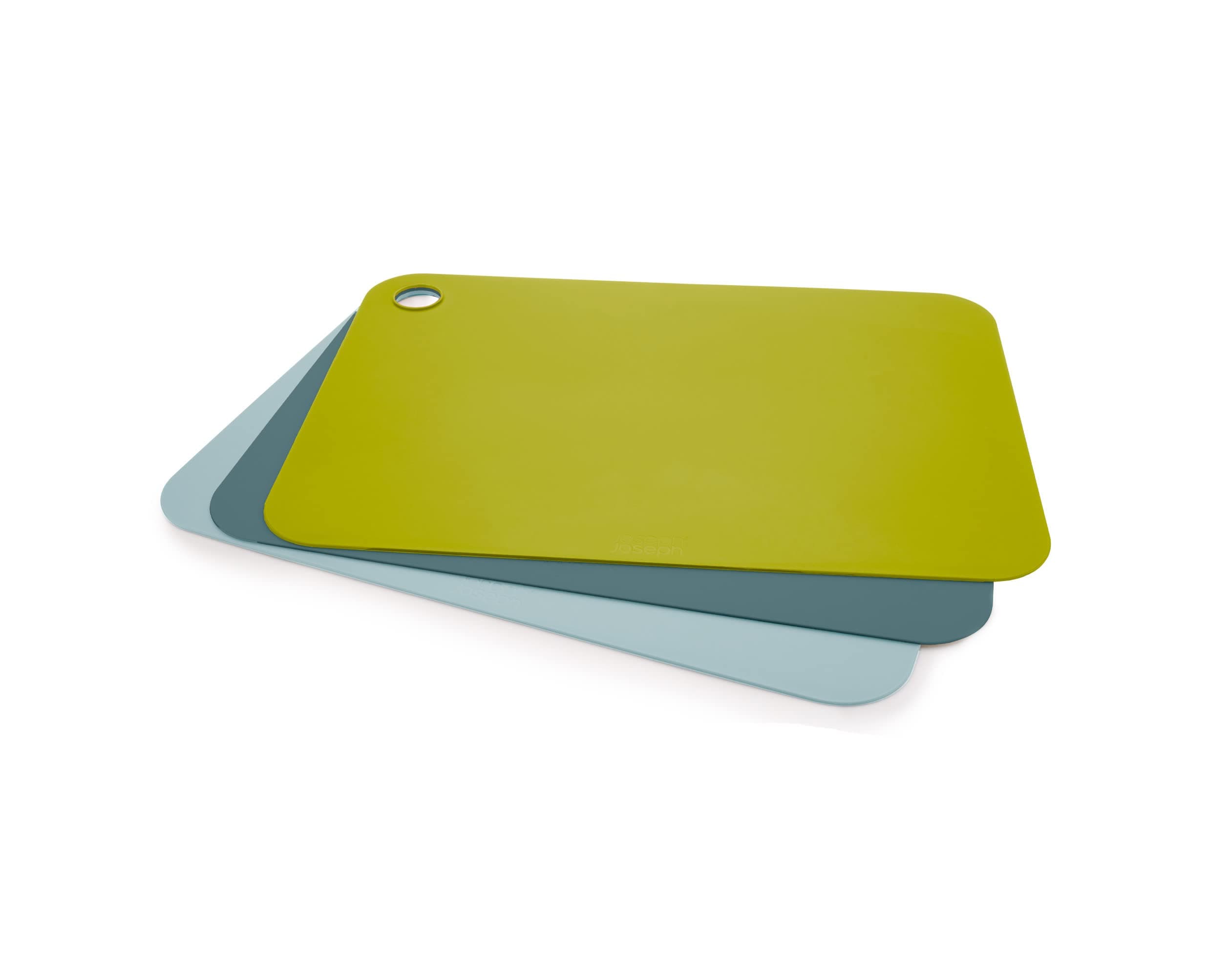 Duo Chopping Board Mat Set – 3 Double-Sided Flexible Plastic Cutting Boards, Color-Coded & Dishwasher Safe, Opal