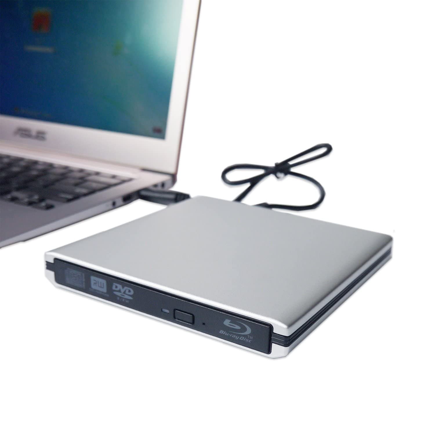 Y-NX USB-C Type C/USB 3.0 External 3D 4K Aluminium Blu-ray Player for MacBook pro, USB C Blu-ray Combo Burner Drive for MacBook Pro/MacBook Air/iMac and All Laptop and Desktop pc