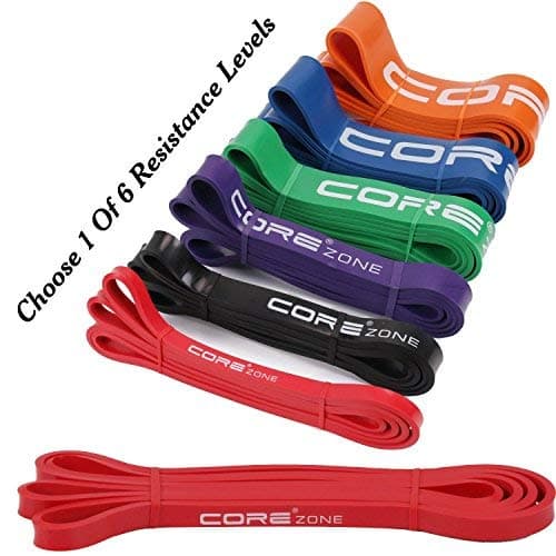 COREZONE [Resistance Bands Pull Up Assist Band | Stretch Resistance Band | Mobility Band | Powerlifting Bands | Extra Durable Pull-Up Assist Bands - SINGLE BAND or SET