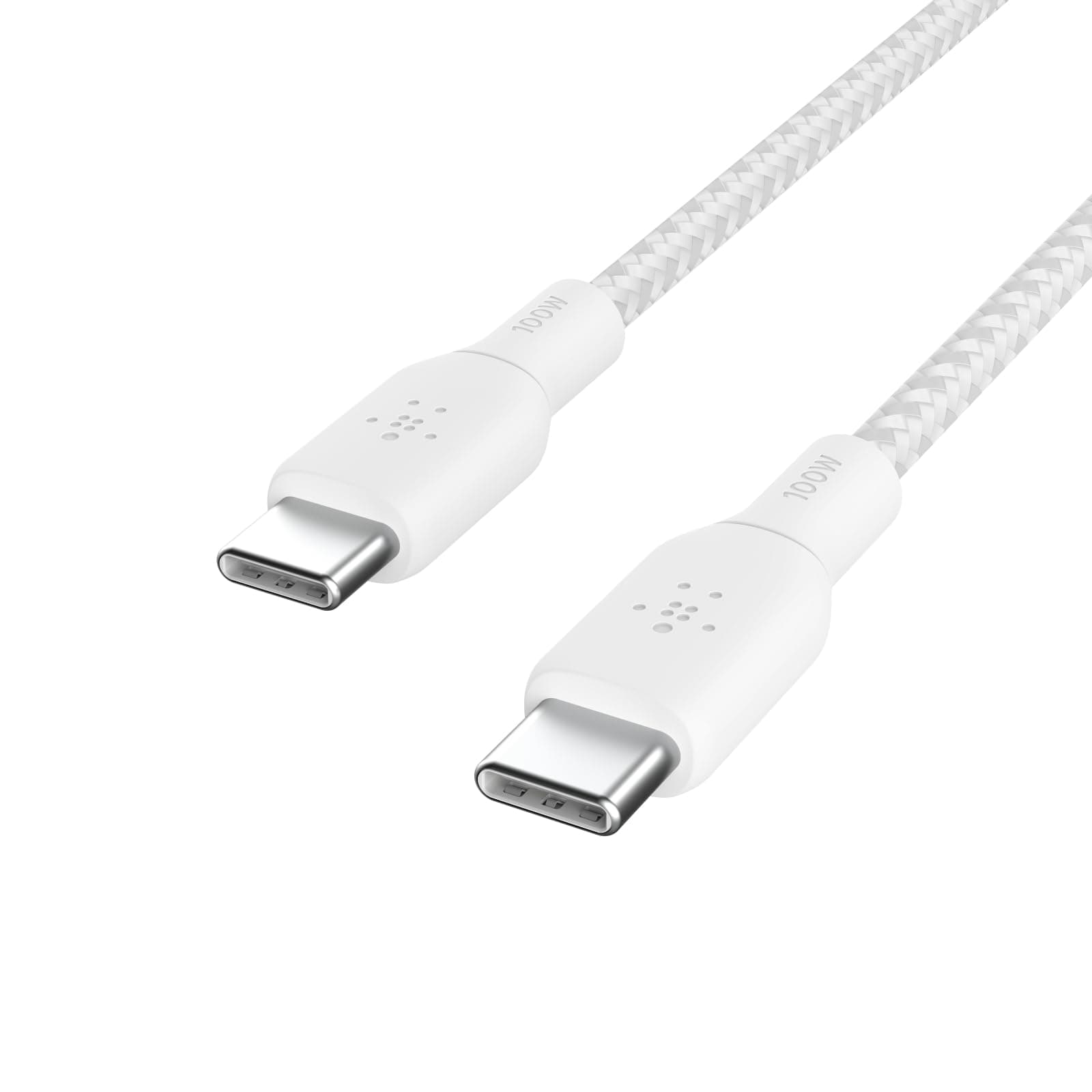 USB Type C to C Cable, 100W Power Delivery USB-IF Certified 2.0 USB C Charger Cable with Double Braided Nylon Exterior for iPhone 16, 15, iPad, MacBook, Galaxy, Pixel and More -2 m, white