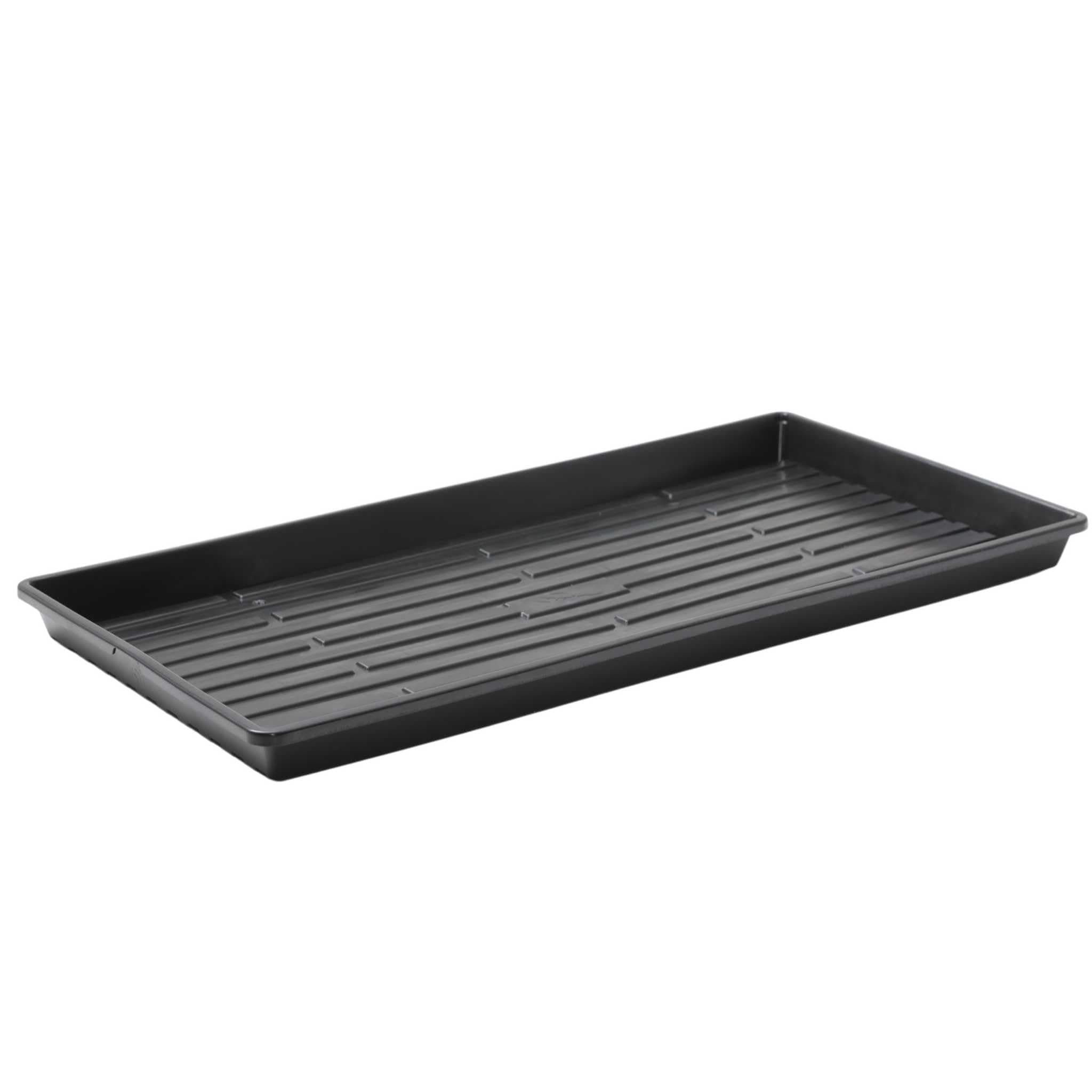 Microgreen Trays No Holes, 10 Pack, Extra Strength Black Shallow 1020 Tray Grow Microgreens Wheatgrass Fodder Sprouting Plants