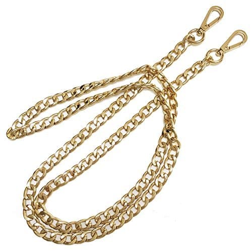 Torostra BL-G 10MM Width Chain Strap Handbags Replacement Chains for Wallet Clutch Satchel Tote Bag 47" Purse Chain Shoulder Crossbody Bags Replacement Straps Gold Plated Hardware Chain