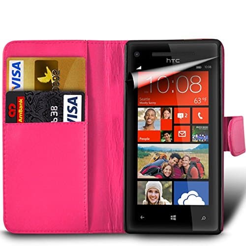 Phone Sense LtdFor Alcatel Pop 4+ / Pop 4 PLUS - PU Leather Wallet Flip Skin Case Cover in HOT PINK