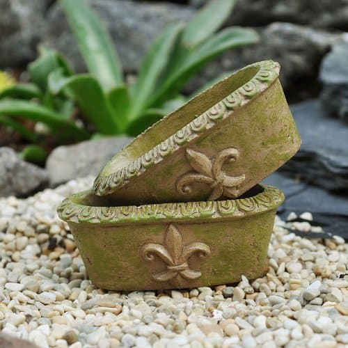 Miniature Fleur-de-lis Planter Set of 2