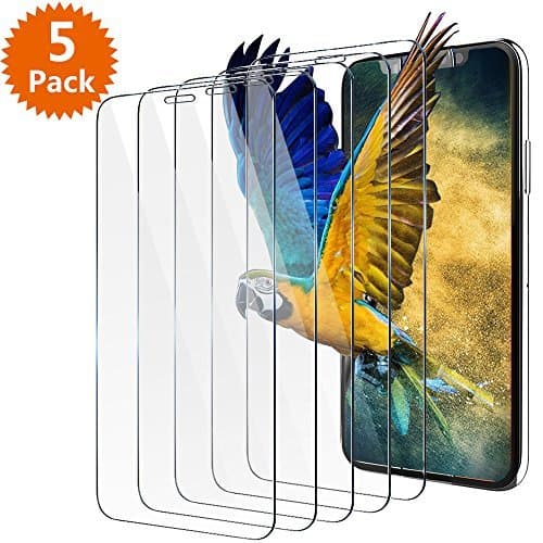 iPhone X Screen Protector, BlingFilm (5 Packs) iPhone X [ Tempered Glass ] Screen Protector Compatible Apple iPhone X 5.8" / iPhone 10 (2017) [ Case Friendly ]
