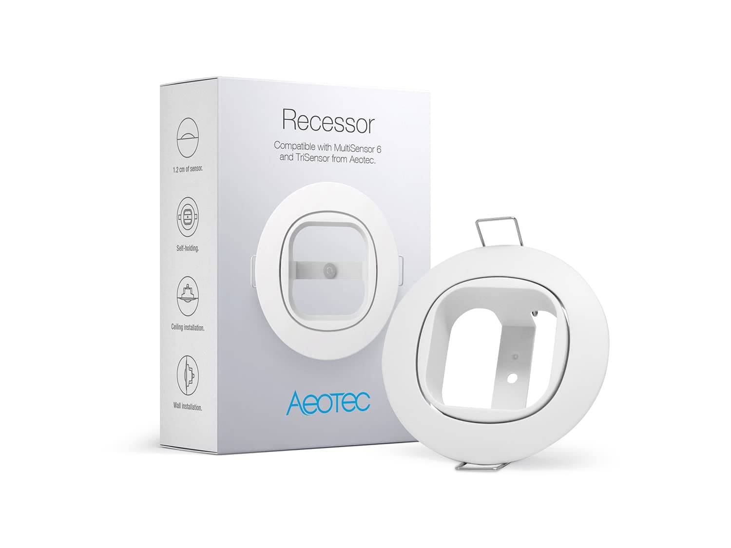 Aeotec Recessor for MultiSensor and TriSensor – Discreet in-Wall Mount for a Seamless Smart Home Look