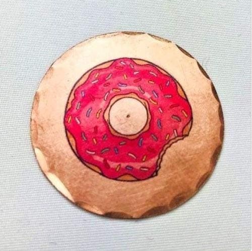 Sprinkle Donut Forged Copper Golf Ball Marker