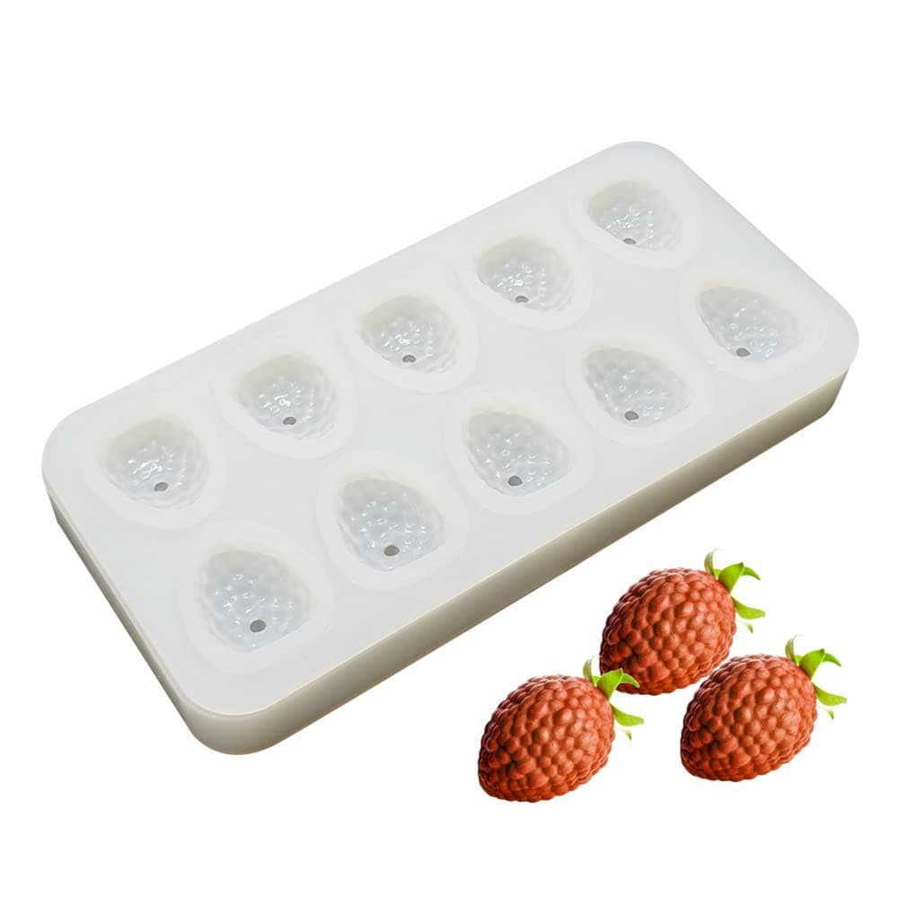 Silicone Mold Baking Pan Non-Stick Baking Pastry Chocolate Cake Dessert DIY Decoration Tools (Raspberry Z_7.8x4x0.14 inch)