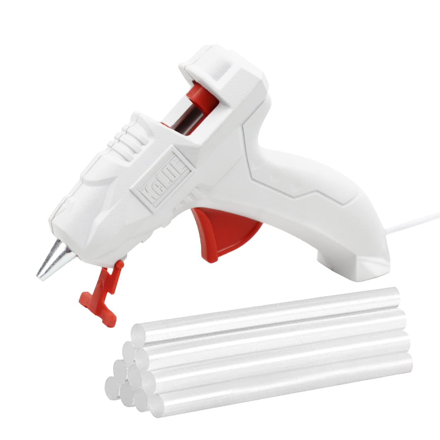 KeLDE Mini Hot Glue Gun Kit,3 Min Fast Heating, Super Lightweight and Safe (Stable Stand, Fuse) 10 Non Toxic Glue Sticks,High Temp Drip - Free for Kids, Adults Crafts, DIY, Home Repairs