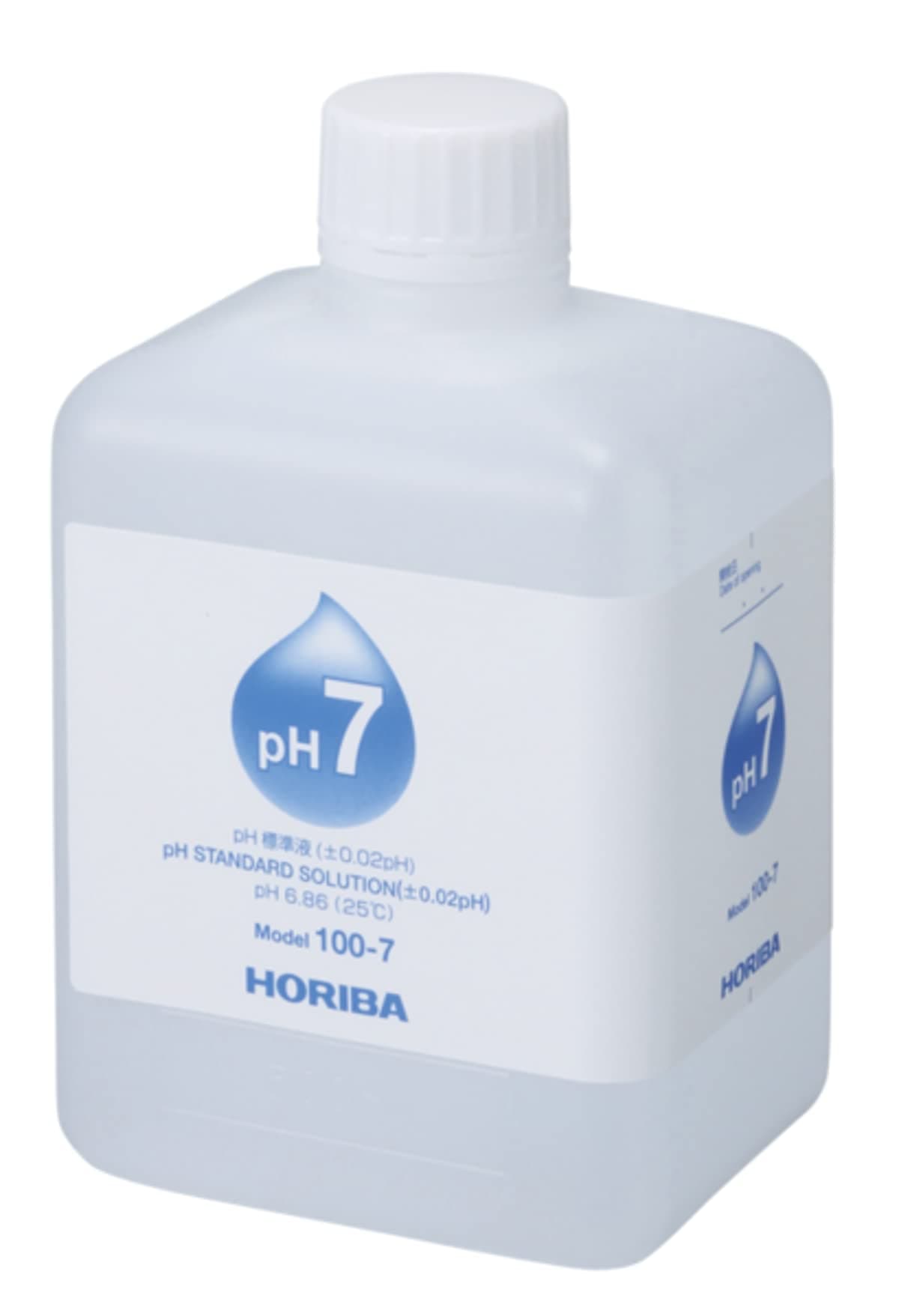 HORIBA100-7 pH 7 Standard Solution +/- 0.02 pH (pH 6.8 at 25° C) - 17 oz (500mL) Bottle, Made in Japan