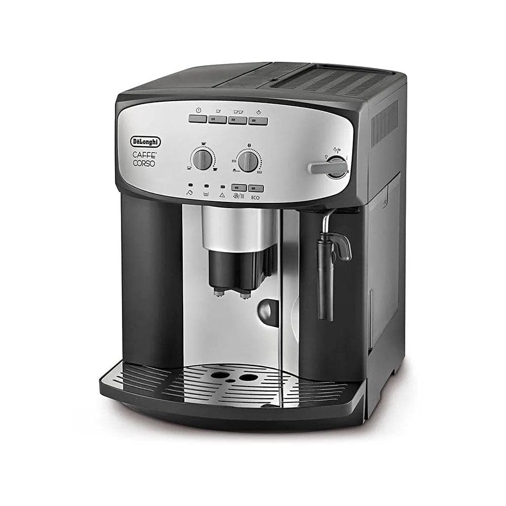 De'Longhi Caffe' Corso Fully Automatic Bean to Cup Coffee Machine,Cappuccino, Espresso Coffee Maker, ESAM2800.SB, Silver and Black, R132212012