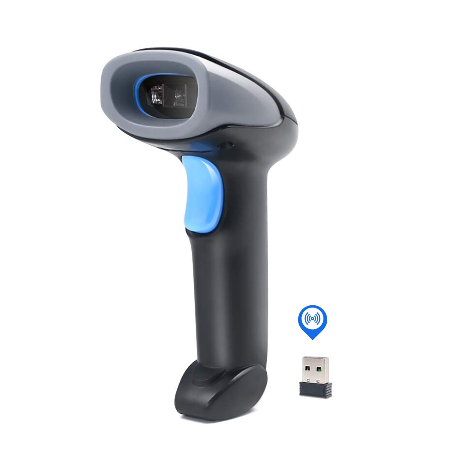 Eacam Handheld Barcode Scanner 1D/2D/QR Code Scan ner 2.4G Wireless & USB Wired Bar Code Reader Scanner Compatible with Computer system, Scan ner for Supermarket Retail Library Logistics Warehouse