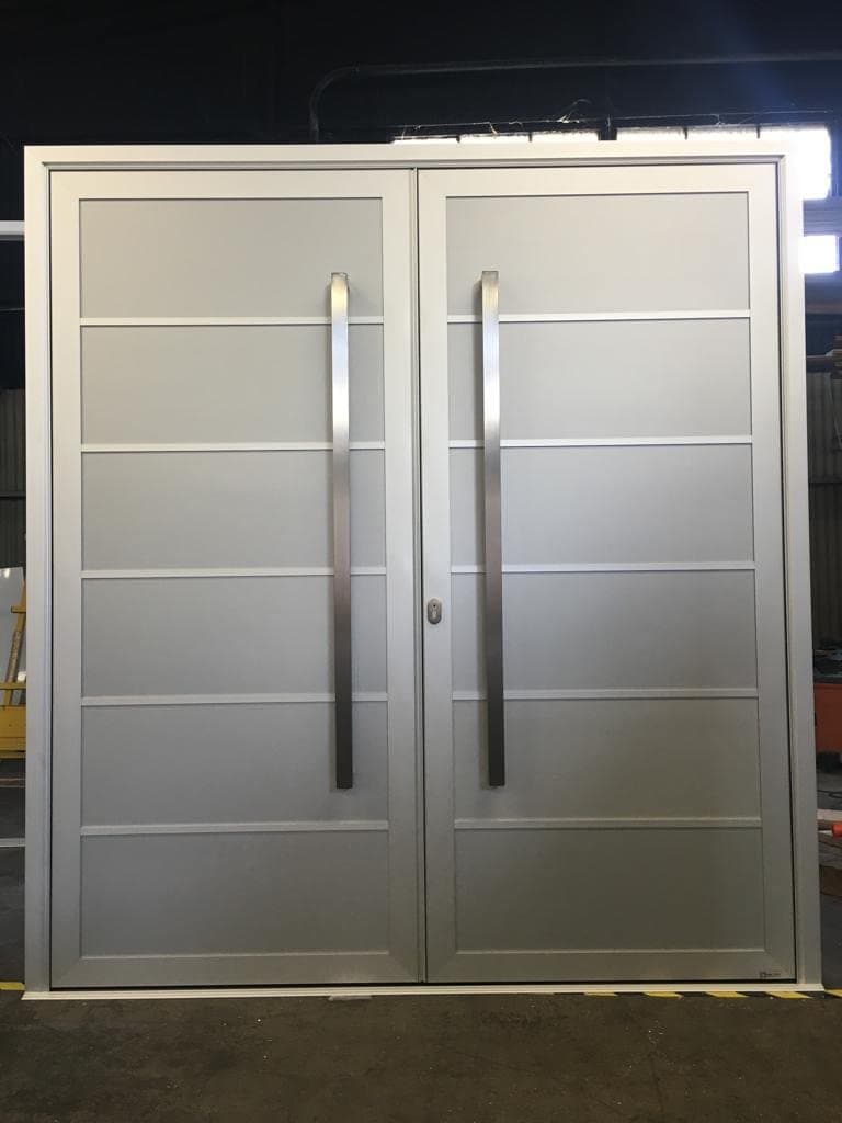 Square Rectangle Flat Shape Bar Stainless Steel Modern Contemporary Entry Door Handle Bar Pull Shower Glass Sliding Barn Door Interior Exterior Door Pull Push Modern Finish. (Silver 48 Inch)