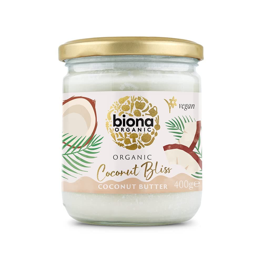 Biona Organic Coconut Bliss, 400g - 100% Organic Creamy Coconut Butter from Whole Coconuts - Source of Fibre - For Spreads, Butter Alternatives & Cooking - Dairy Free & Vegan