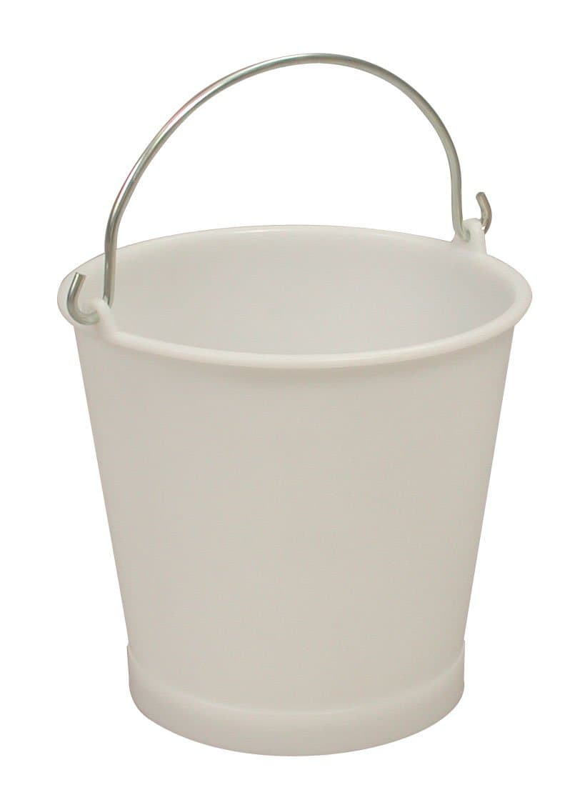 Bucket 13 Litres White Steel Handle – GILAC