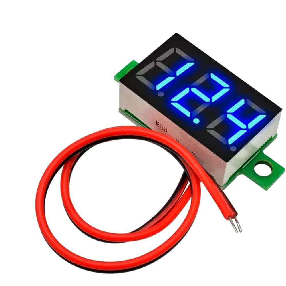 DC Voltmeter Indicator - 3.5-30V, LED Display Panel DC Digital Voltage meter for Electrical, Computers, Electronics, Home, Industrial Equipment's (BLUE, PACK OF 2)