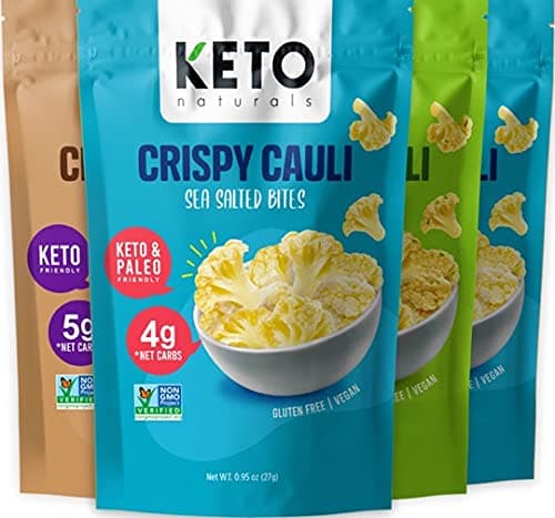 Cauliflower Chips Keto bites cauliflower thins Variety Pack 4 Pack healthy vegetable chips & crisps gluten free cauliflower bites snacks, ketogenic diet friendly, mediterranean, vegan, paleo