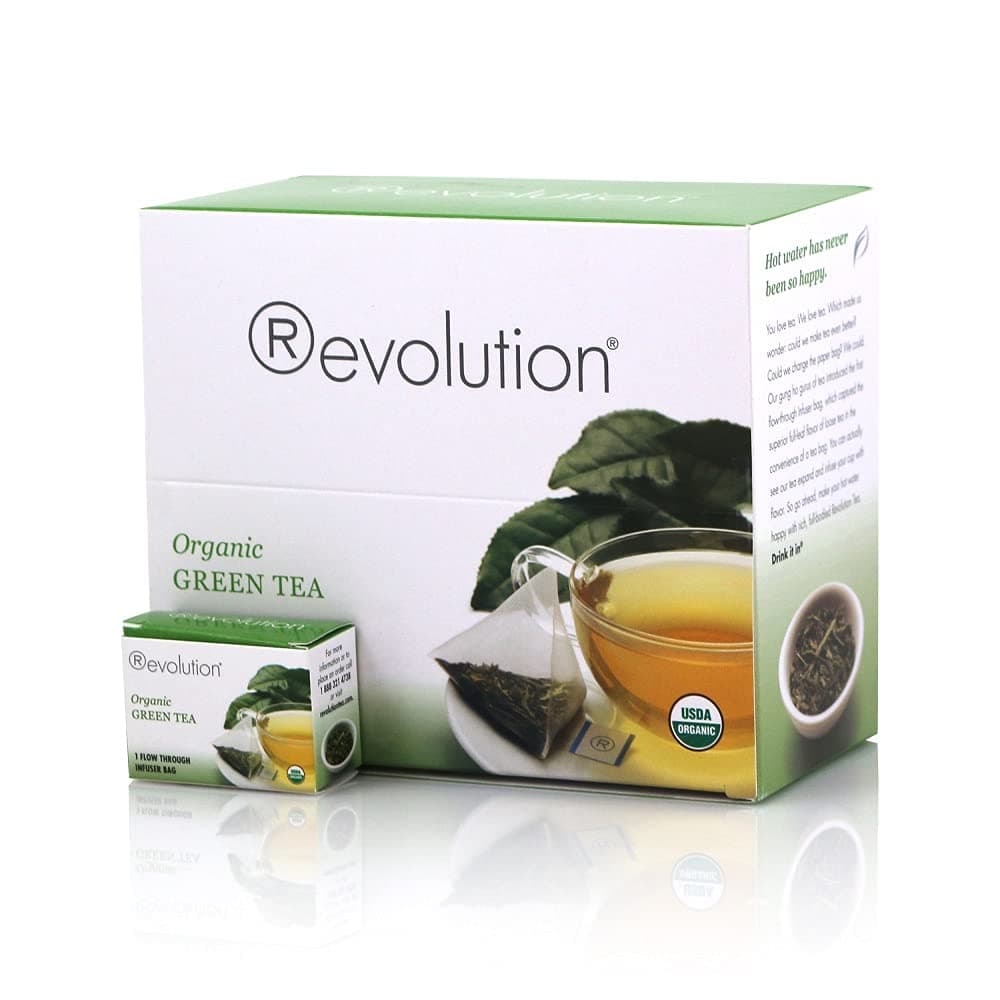 Revolution Tea - Mesh Infuser Full Leaf Tea - Organic Green Tea - 30 Bags