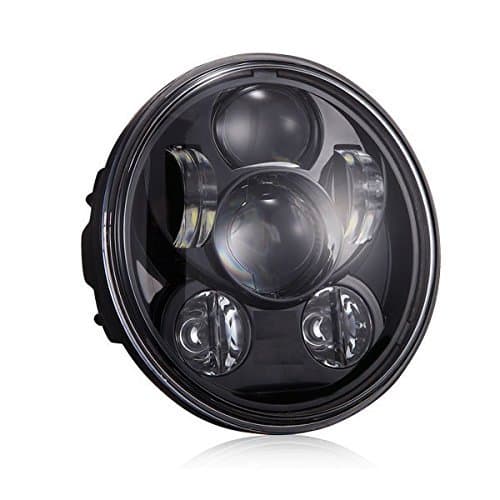 LED Headlight 5,75" Ovni II Model for Harley Davidson Sportster 1200 Forty-Eight 04'-19'