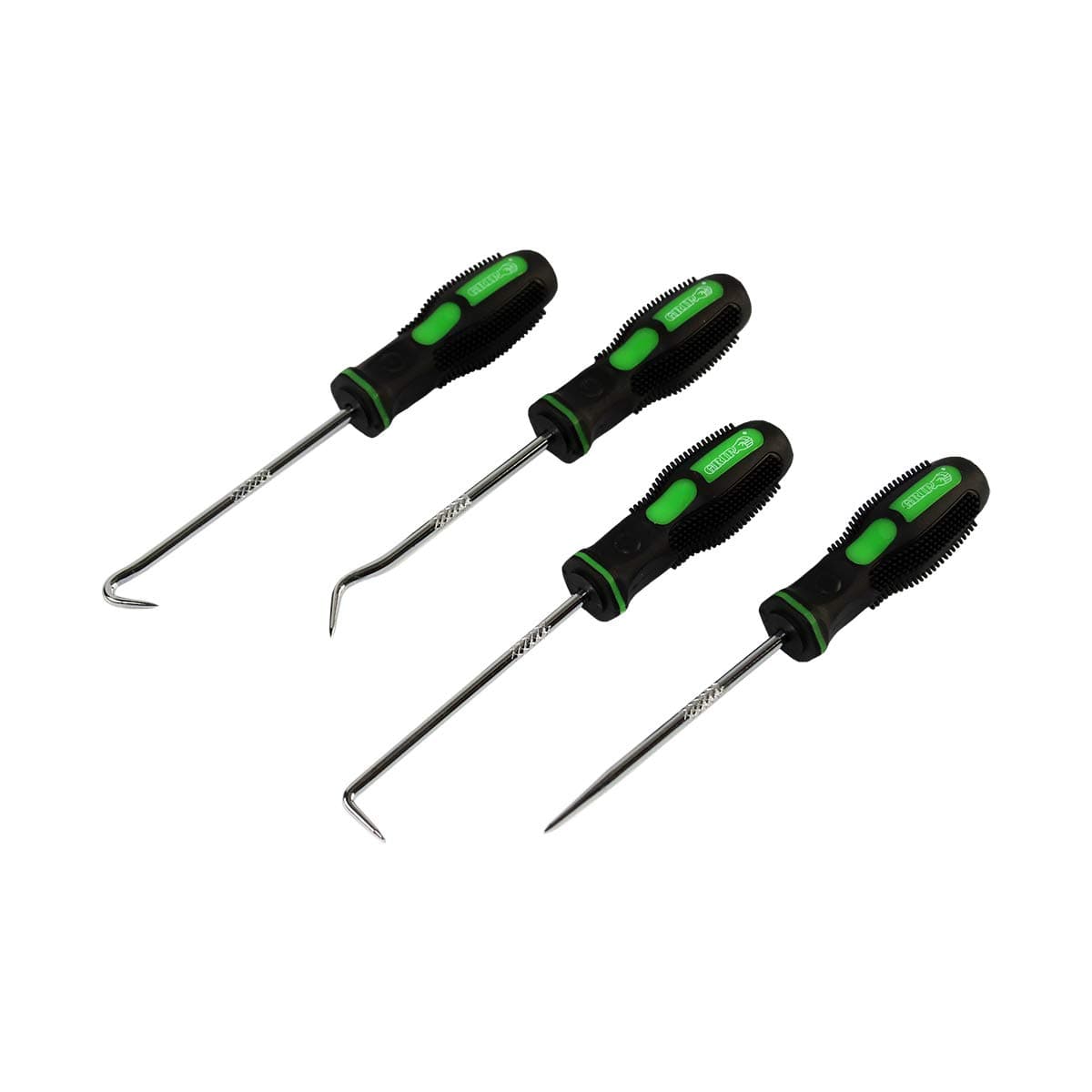 Grip 46095 4-Piece Mini Pick and Hook Set, Rubber Grip Handles, Heat Treated Chrome Plated Vanadium Steel Shafts by Grand Rapids Industrial