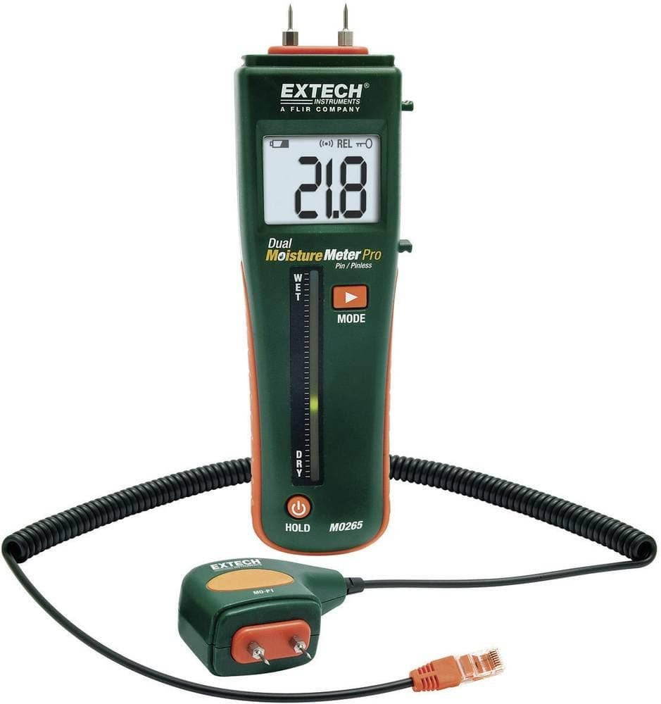 Extech MO265 Combo Pin/Pinless Moisture Meter with RJ45