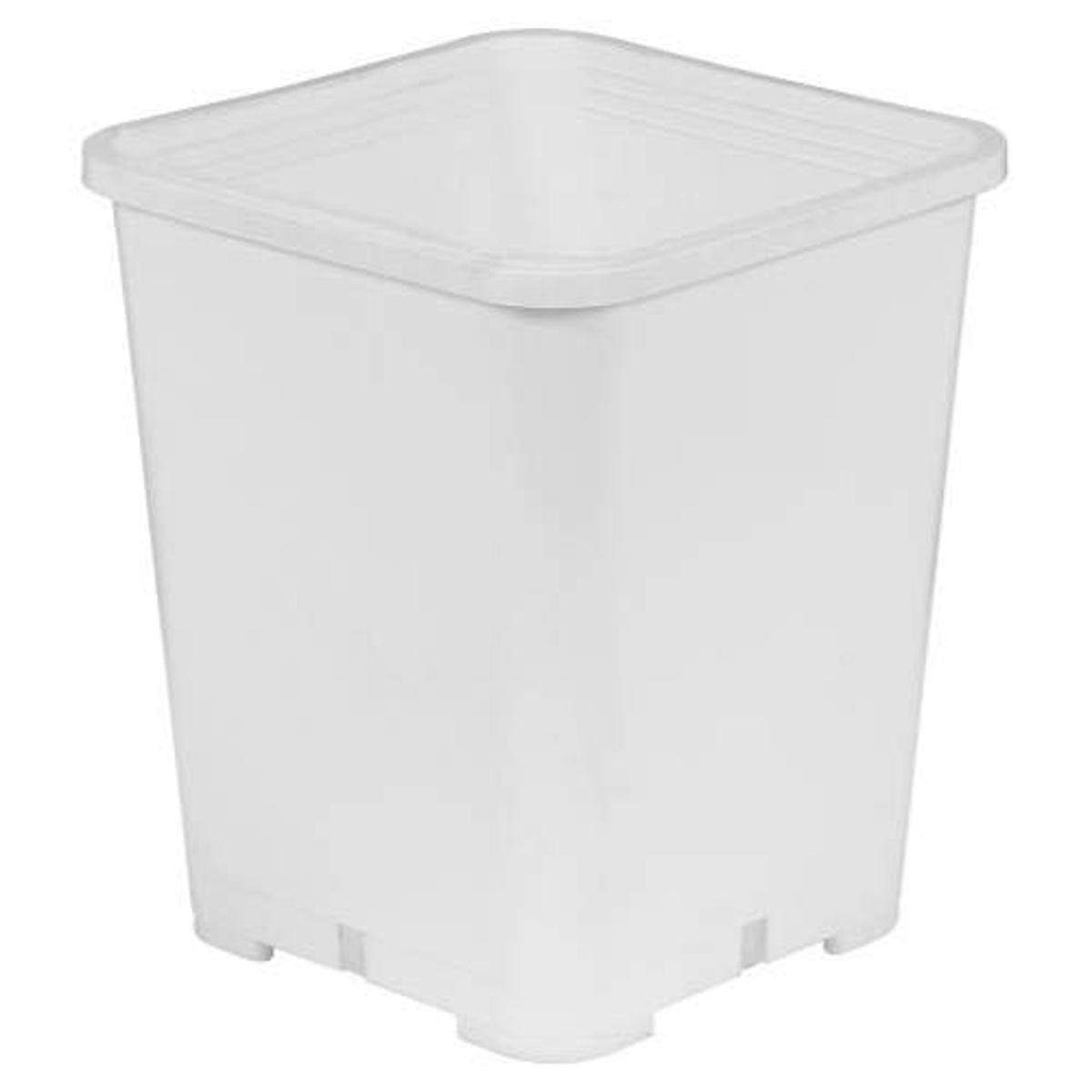 Gro Pro Premium White Square Pot 7 Inch x 7 Inch x 9 Inch