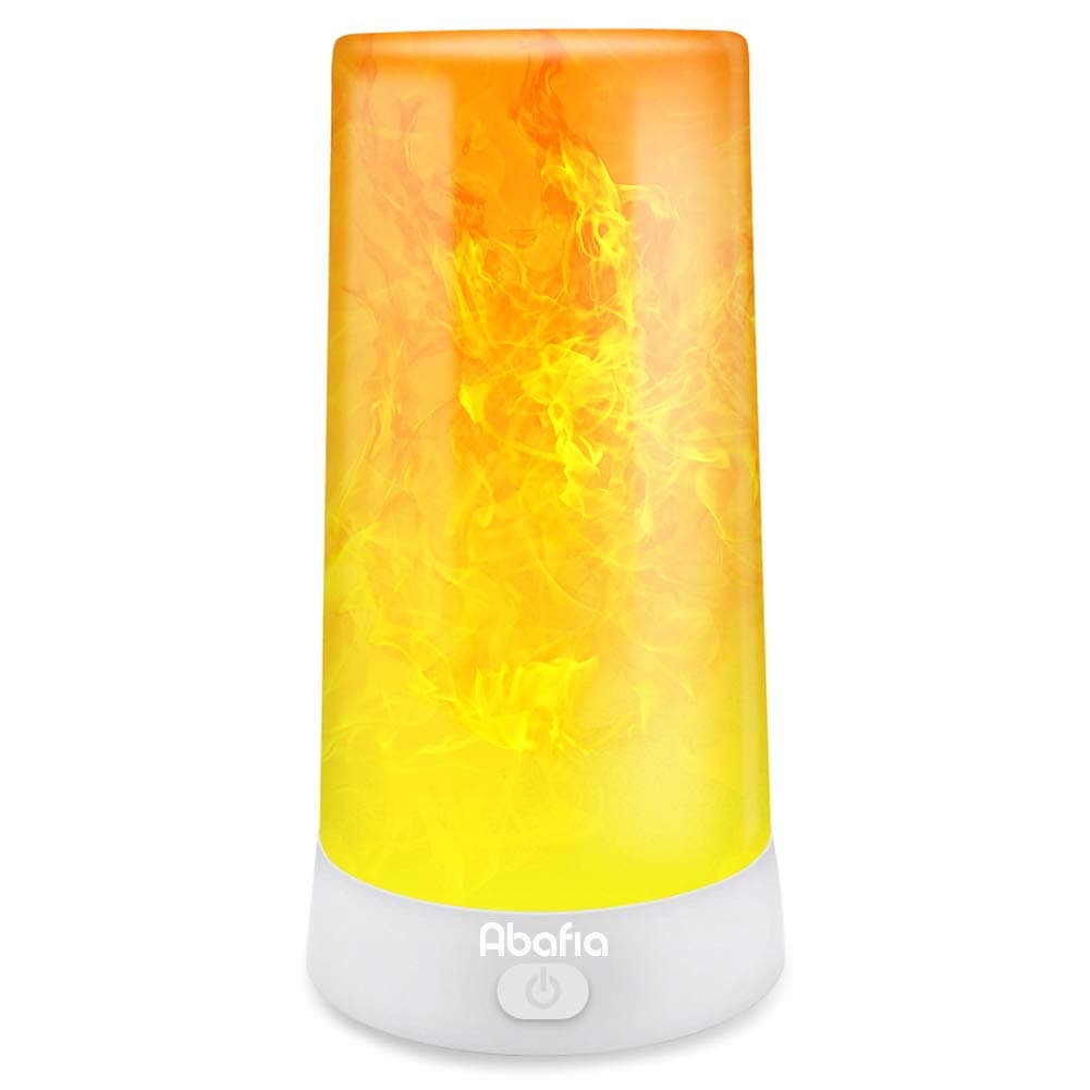 Abafia LED Flame Effect Light, Flickering Fire Lights 3 Modes with Magnetic and Gravity Sensor, Rechargeable Battery Operated Faux Dancing Moving Flame for Home/Hotel/Bar Party Decoration