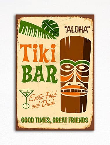 Tiki Bar Retro Polynesian Style Refrigerator Magnet
