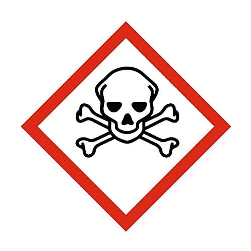 Toxic Label Sticker 100mm x 100mm