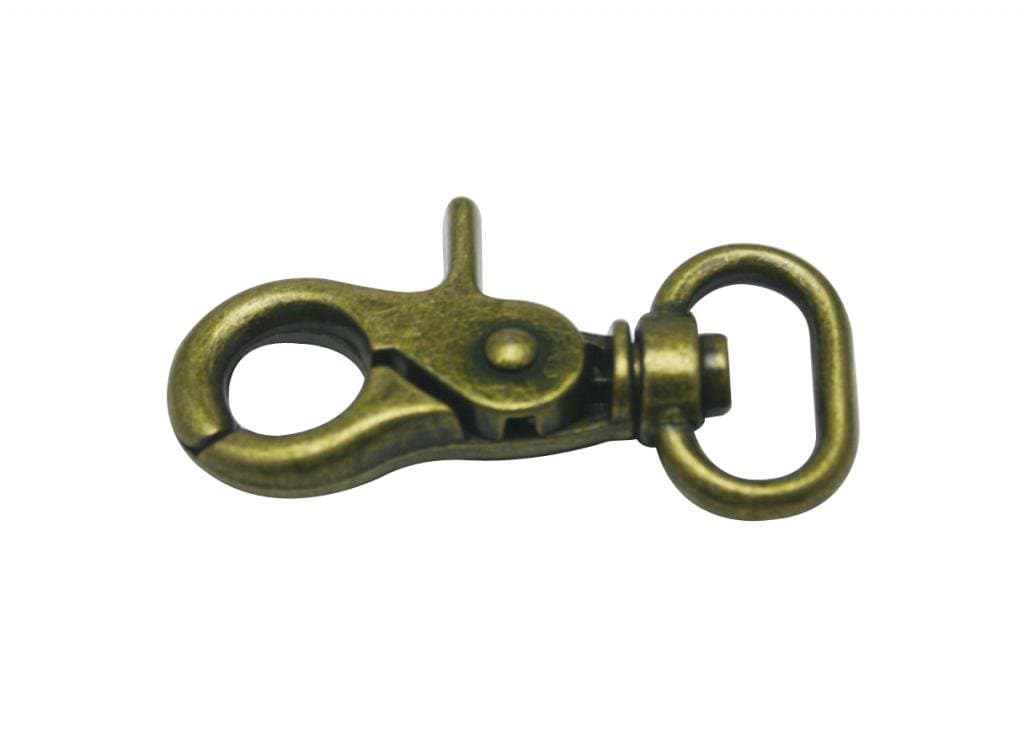 Bronze 0.75'' Inside Diameter Lobster Clasp Claw Swivel Hook for Strap Pack of 8