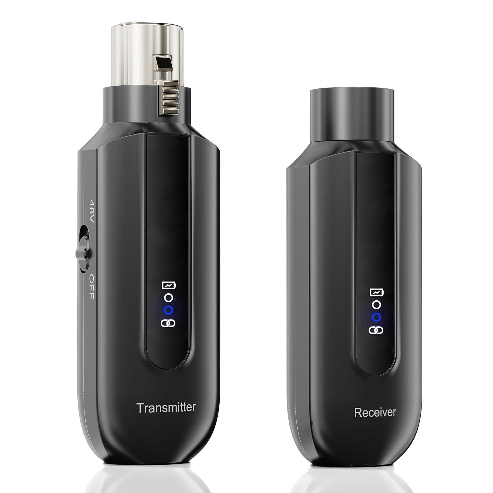 Wireless Transmission System, 2.4 GHz Wireless Transmitter Receiver, XLR Radio Transmitter for Dynamic Condenser Microphone, for Audio Mixer and PA System