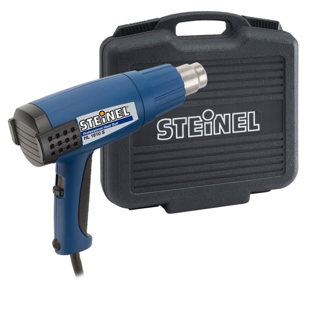 Steinel HL 1810 S Case - Including a Professional 120 V Heat Gun and Heavy Duty Case, with Duratherm Heating Element and Three-Stage-Switch, sleek and balanced design for comfortable long-term use, Non-slip soft stand and Industrial grade rubber power cord, 34821