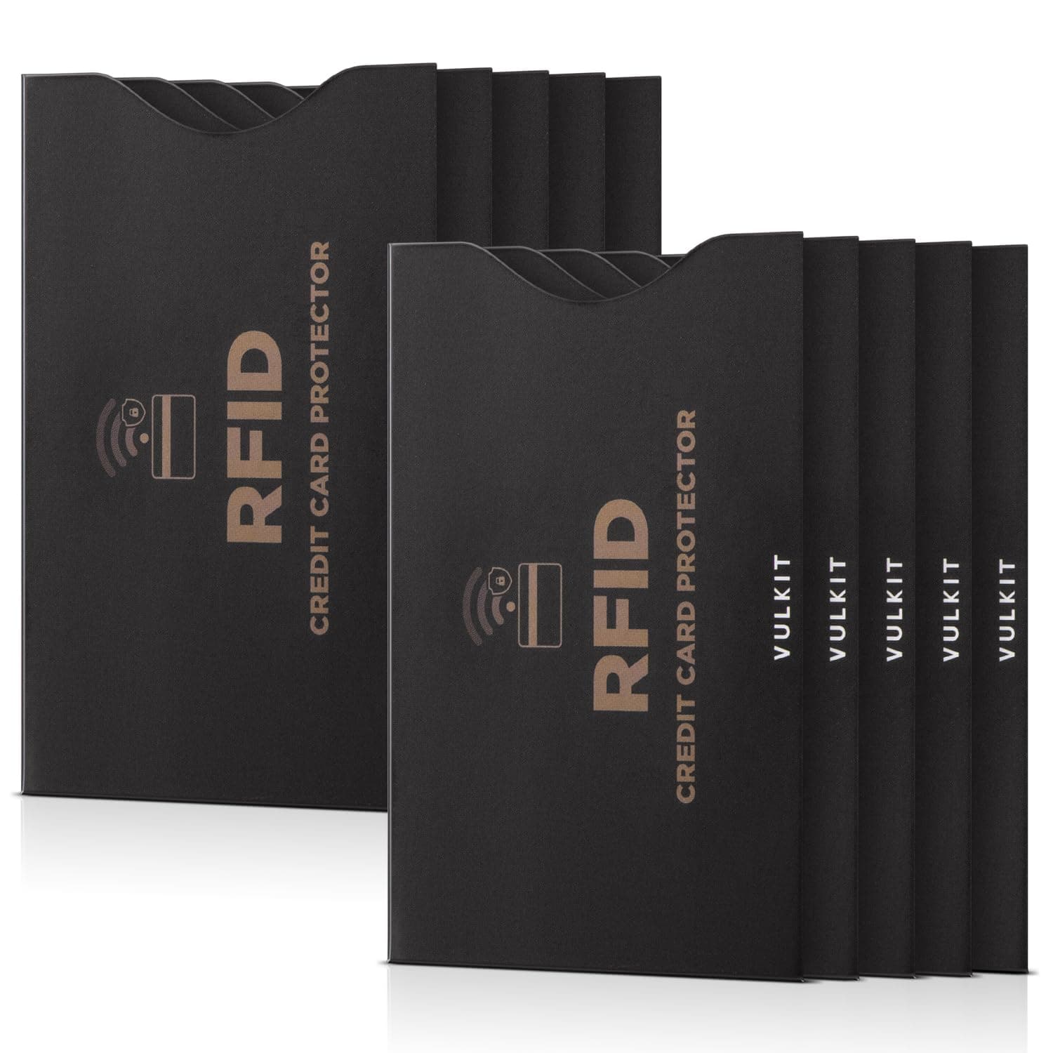 Vulkit Rfid Blocking Sleeves, 10 Card Sleeves