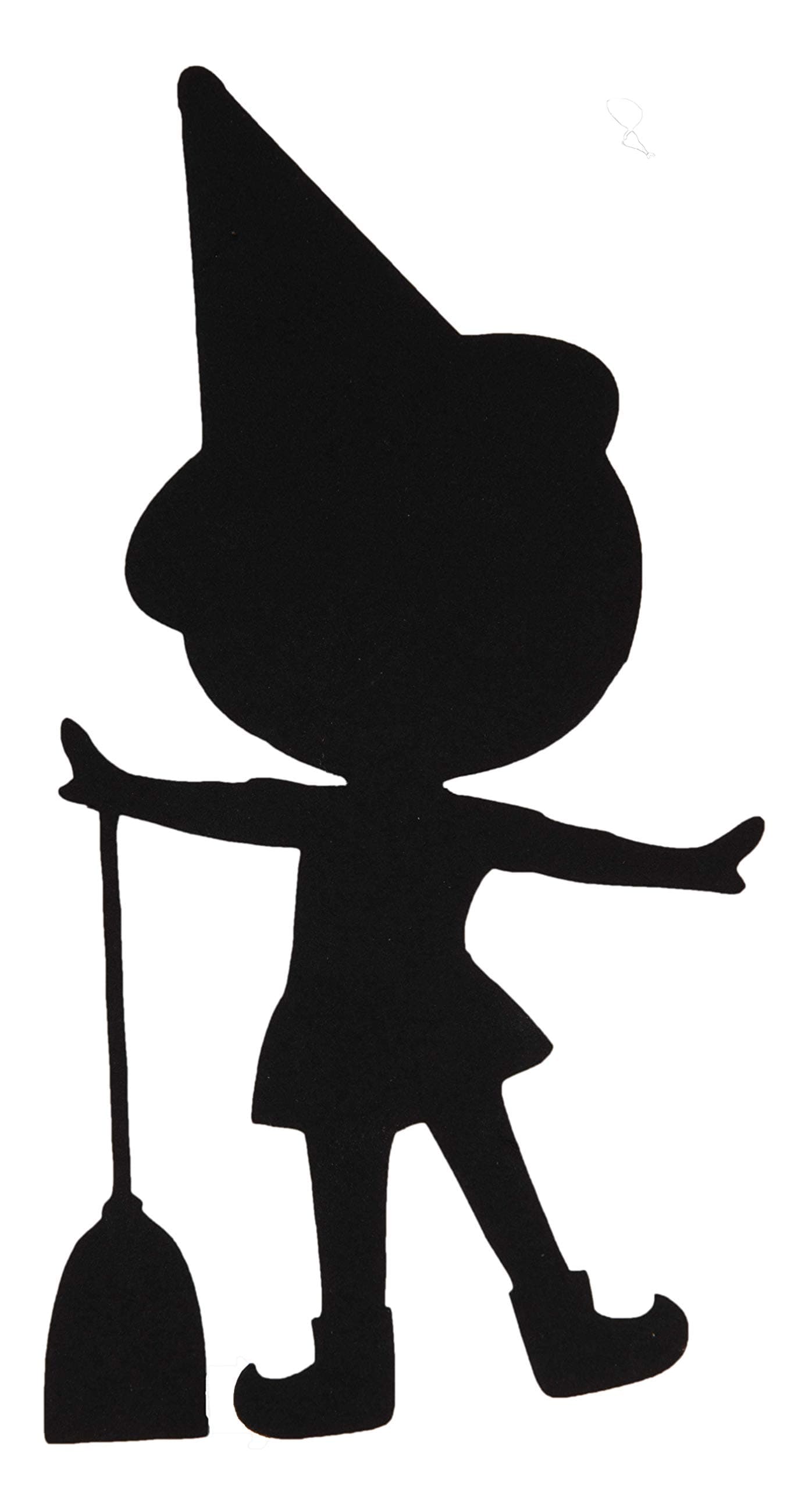 10-Pack, Witch, Black Cardstock, 5.2" High, 2.8" Wide