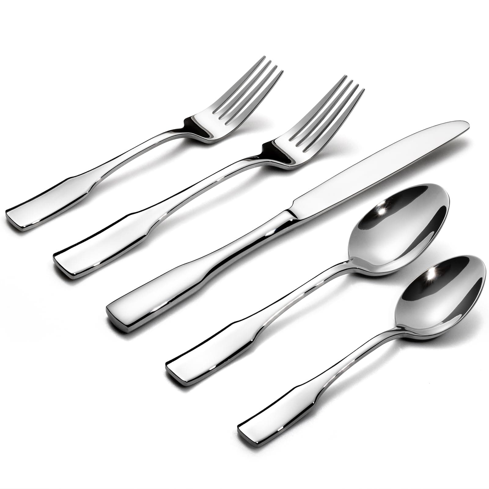 Alata Kate 40-Piece Silverware Set,Service for 8,Stainless Steel Flatware Set,Mirror Polished Cutlery Set,Dishwasher Safe