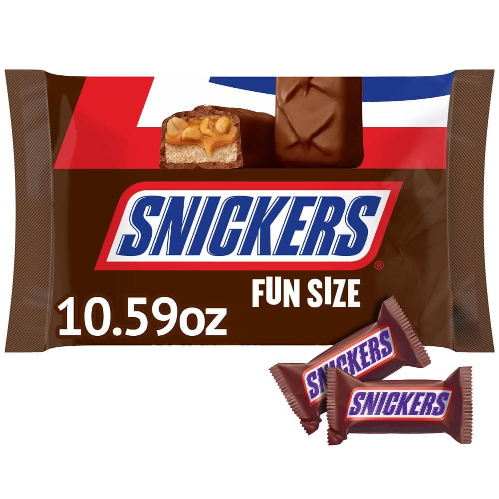 SNICKERS Original Chocolate Candy Bars, Fun Size, 10.59oz Bag