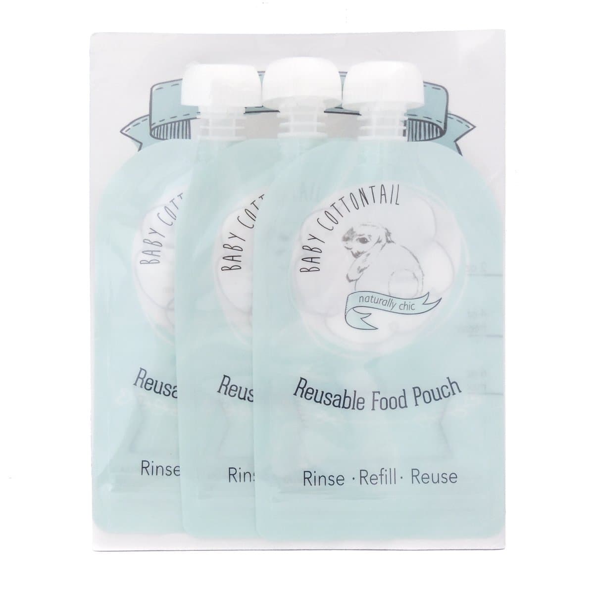 Reusable Food Pouch - 5 oz capacity (3 Pack)
