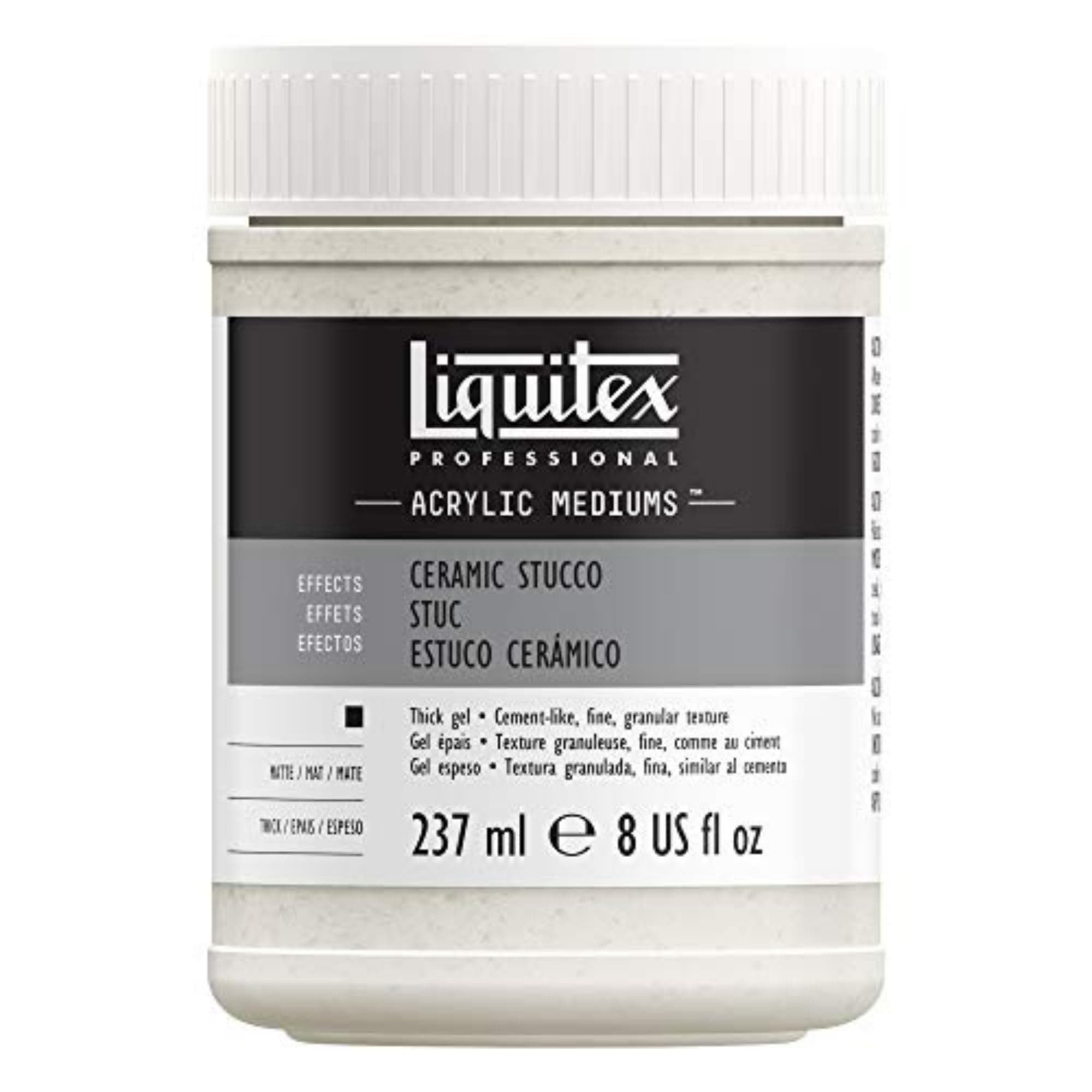 Liquitex 6408 Professional Ceramic Stucco Effects Medium, 237 ml,Transparent