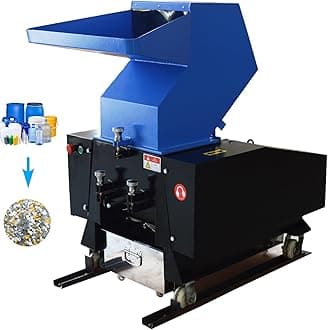 Plastic Shredder 5.5KW Electric Crusher Bottle Shredder Recycling Disintegrator Heavy Duty Disintegrator Chipper for Bottle, Rubber, Wood Crusher 220V