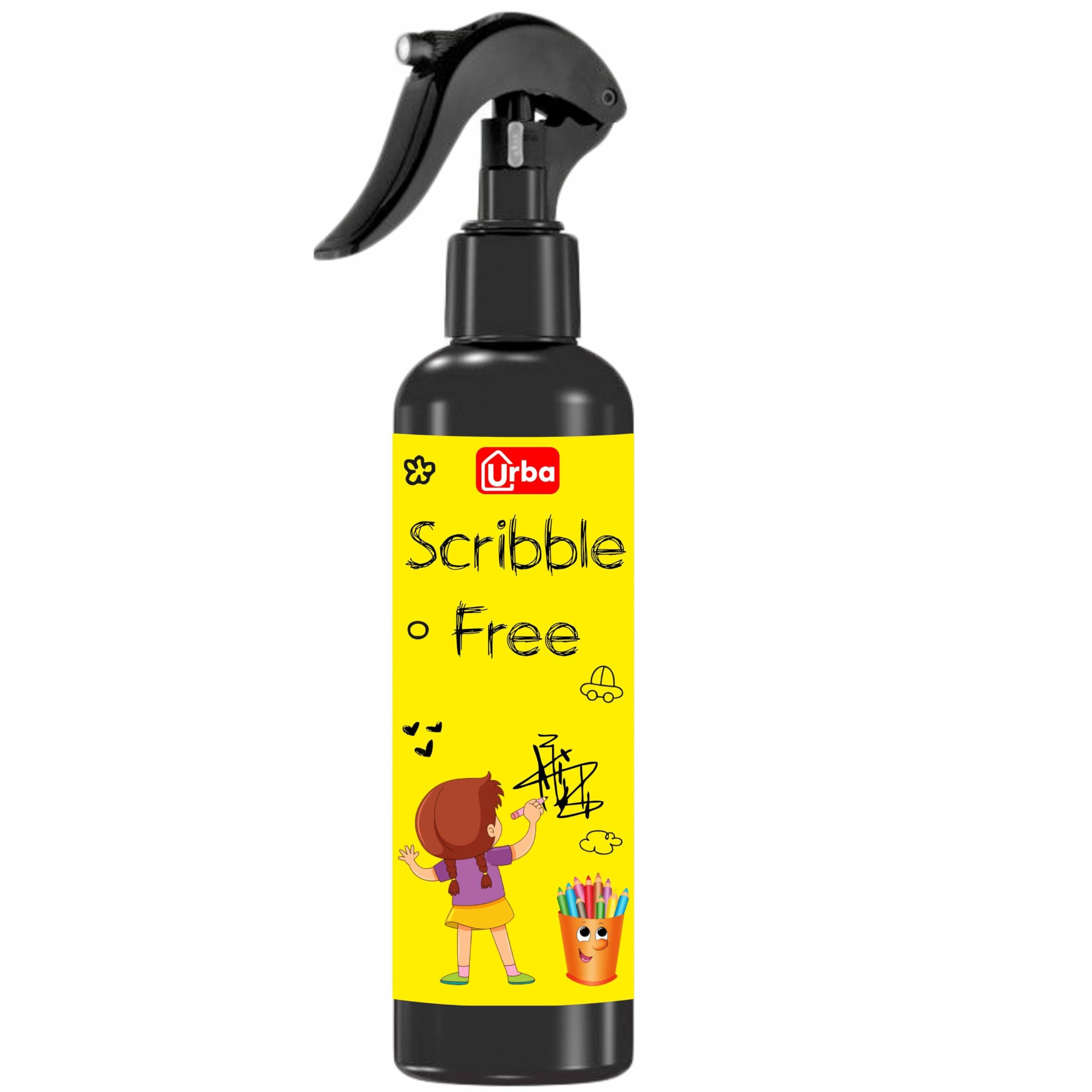 Urba Childrens Wall Scribble Removal Spray/Graffiti Removal Spray 200 Ml | Crayons And Stains Removers For Wall And Floor | Adhesive Remover Spray.