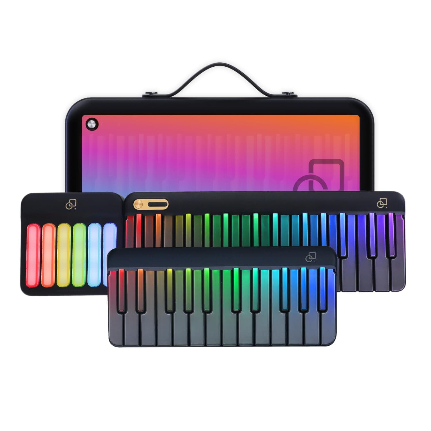 Smart Piano Keyboard,59-Key Digital Piano for Beginners,Rainbow LED Lights&Free Apps,256 Voices,100+ Auto Chords,MIDI Support,Portable Piano Keyboard,Gift for Birthdays or Holidays