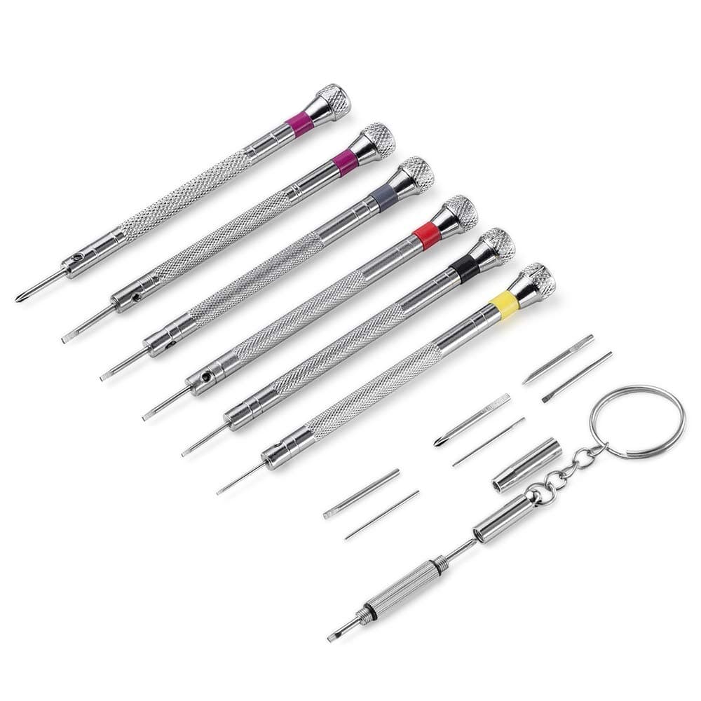 Premium 6PCS Micro Precision Screwdriver Set, 0.8-1.6mm, Extra Replacement Blades for Watch, Eyeglasses, Jewelry, Electronics Repair