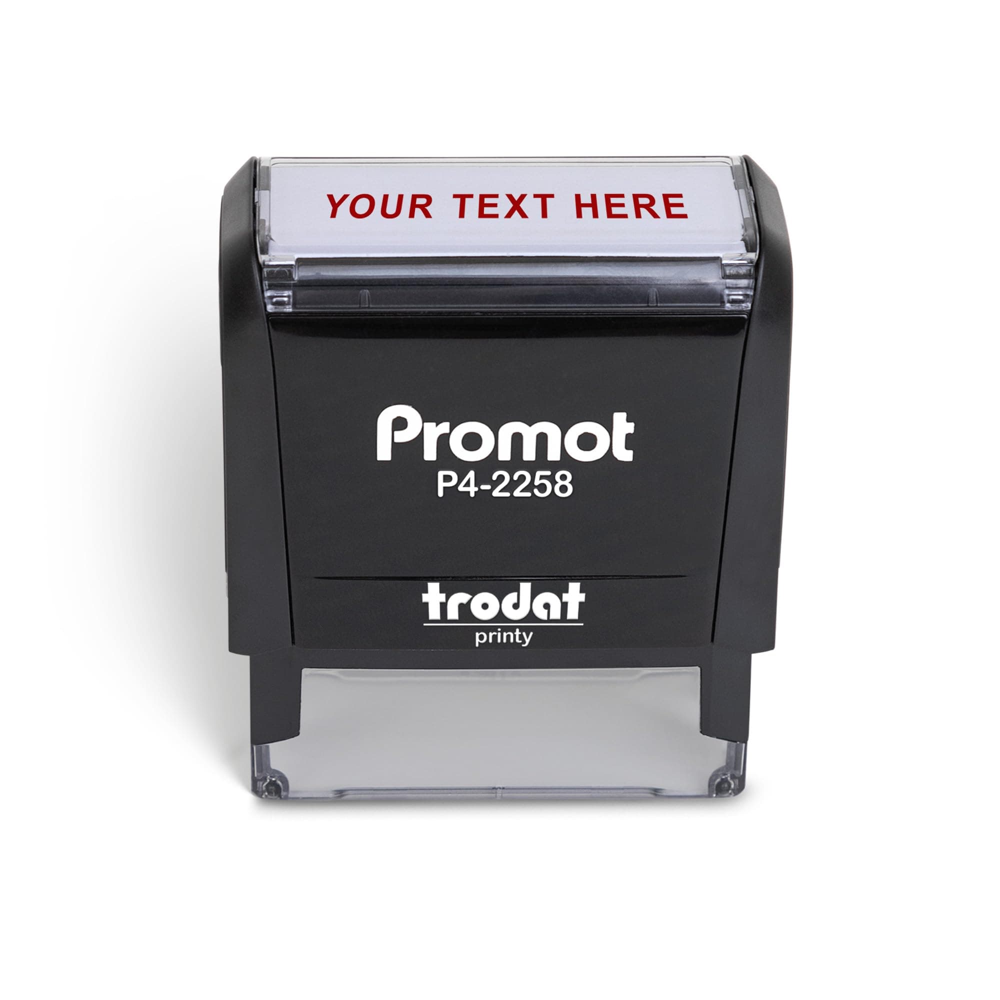 Promot Self Inking 1 Line Custom Stamp - Personalized Name Stamp for Office, Teacher, Address & Business Label Stamp - Choose Font, Ink Color, Pad, Self Inking for Personal & Professional Use - Large