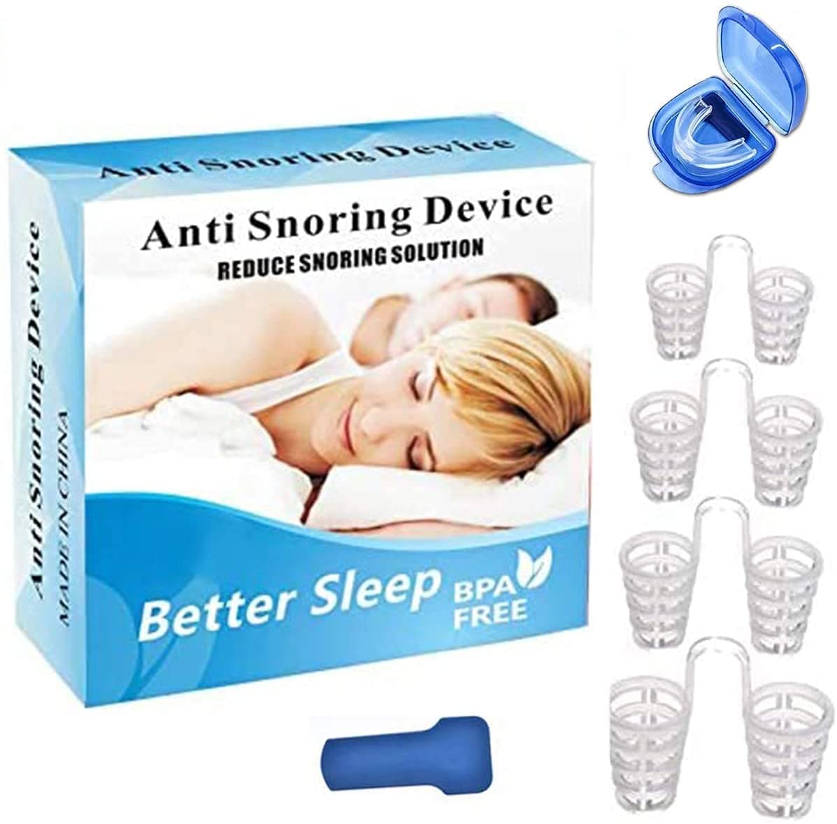 KASTWAVE Anti Snore Devices, Anti Snoring Devices, Snoring Solution Effective, Easy Snore Stopper for Men and Women Sleeping Aid Professional, Instant Relief Sleep, Ease Breathing