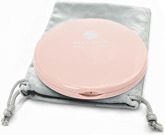 Mavoro Compact Magnifying Mirror | 1X/10X Magnification | Small Travel Makeup Mirror 4" Double Sided for Pocket/Bag | Portable Folding Hand Mirror for Handbag (Millennial Pink)